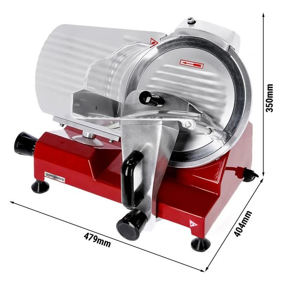 Aufschnittmaschine - 120 Watt - Messer: Ø 220mm - Rot 3 Aufschnittmaschine - 120 Watt - Messer: Ø 220mm - Rot