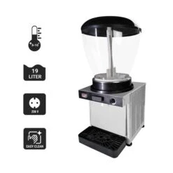 Ayran-/ Saftspender - 19 Liter - Schwarz -Beste Küchengeräte Geschäfte ASSE19 icons f43e