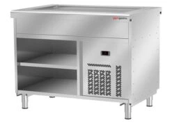 Buffettheke Kalt - Mit Kühlplatte - 1120mm - Für 3x GN 1/1 - Edelstahl AISI 304