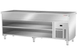 Buffettheke Kalt - Mit Kühlplatte - 2250mm - Für 6x GN 1/1 - Edelstahl AISI 304