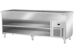 Buffettheke Kalt - Mit Kühlwanne - 2250mm - Für 6x GN 1/1 - Edelstahl