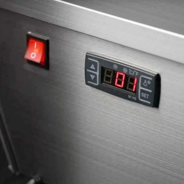 Tisch-Eisvitrine - 805mm - Für 4x 5L Eisbehälter - Gewölbter Deckel 6 Tisch-Eisvitrine - 805mm - Für 4x 5L Eisbehälter - Gewölbter Deckel – Bild 4