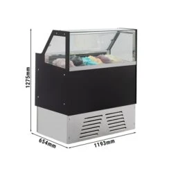 Eistheke - 1190mm - Mit LED-Beleuchtung - Für 6x 5l Oder 4x 7l Behälter -Beste Küchengeräte Geschäfte EITC65 0 3b14