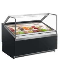 Eistheke - 1200mm - Mit LED-Beleuchtung - Für 14x 5l Behälter