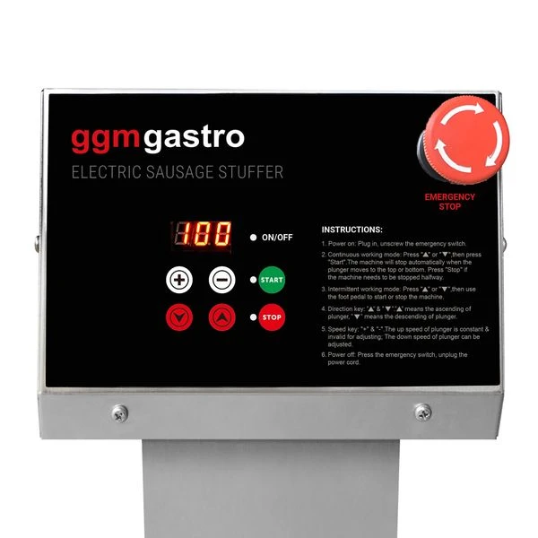 Elektrischer Wurstfüller - 15 Liter - 180 Watt - Edelstahl 11 Elektrischer Wurstfüller - 15 Liter - 180 Watt - Edelstahl – Bild 9