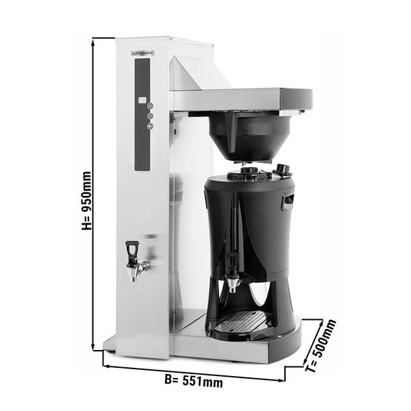 Filterkaffeemaschine Mit Heißwasserausgabe - 5 Liter - 4,5kW - Automatischer Wasserbefüllung 3 Filterkaffeemaschine Mit Heißwasserausgabe - 5 Liter - 4,5kW - Automatischer Wasserbefüllung
