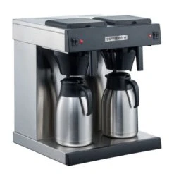 Filterkaffeemaschine - 2x 2 Liter Tank - 3,3kW - Mit 2 Warmhalteplatten - Inkl. 2 Isolierkannen á 1,6 Liter -Beste Küchengeräte Geschäfte FKMV20D newlogo 1720