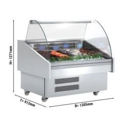 Fischtheke - 1280mm - Mit LED-Beleuchtung -Beste Küchengeräte Geschäfte FTDC130 0 a2b4