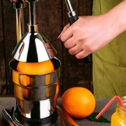 Manuelle Fruchtsaftpresse - Schwarz - Mit Behälter -Beste Küchengeräte Geschäfte Fruchtpresse Milieu 09 1d0b