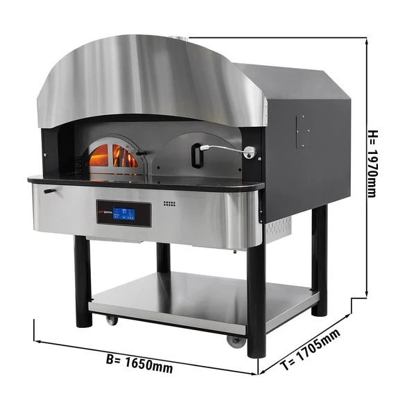 Gas Pizzaofen - (mit Holzreservoir) - 6x 30cm - Digital - Rotierend 4 Gas Pizzaofen - (mit Holzreservoir) - 6x 30cm - Digital - Rotierend – Bild 2