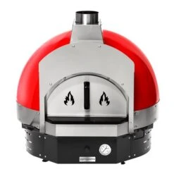 Holz Pizzaofen - Rot - Höhe: 0,77m - Inkl. Untergestell -Beste Küchengeräte Geschäfte GPOUE7R 5 2 f7ed
