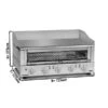 ROBAND | Griddle Toaster 700 - 5,9 KW - Grill & Salamander -Beste Küchengeräte Geschäfte GTL753 masse f216