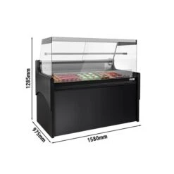 Kühl-/ Fleischtheke - 1580mm - Mit LED-Beleuchtung & 1 Ablage -Beste Küchengeräte Geschäfte KFTH158 0 1bfa