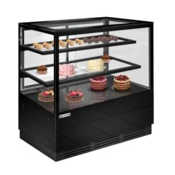 Kuchenvitrine - 1000mm - Mit LED-Beleuchtung & 2 Ablagen