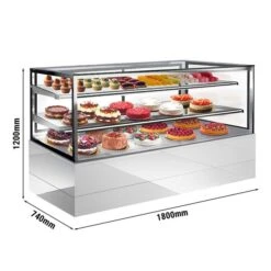 Kuchenvitrine - 1800mm - Mit LED-Beleuchtung & 2 Ablagen -Beste Küchengeräte Geschäfte KTH18712A 1800 0 b244