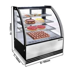 Kuchenvitrine - 900mm - Mit LED-Beleuchtung - Mit 3 Ablagen 7 Kuchenvitrine - 900mm - Mit LED-Beleuchtung - Mit 3 Ablagen -Beste Küchengeräte Geschäfte KTH9712R masse 3af6