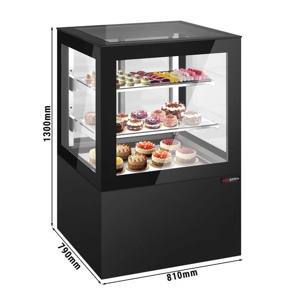 Kuchenvitrine - 810mm - Mit LED-Beleuchtung & 2 Ablagen 4 Kuchenvitrine - 810mm - Mit LED-Beleuchtung & 2 Ablagen – Bild 2