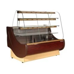 Kuchentheke - 1600mm - Mit Beleuchtung, 3 Ablagen & Tortenauszüge