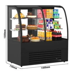 Kuchenvitrine - Self-Service - 1400mm - Mit LED-Beleuchtung & 2 Ablagen -Beste Küchengeräte Geschäfte KUTSE141 0 600b
