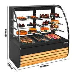 Kuchenvitrine - 1580mm - Mit LED-Beleuchtung & 3 Ablagen 5 Kuchenvitrine - 1580mm - Mit LED-Beleuchtung & 3 Ablagen -Beste Küchengeräte Geschäfte KUVC158G 0 8768