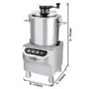 Vegetarischer Cutter - 18 Liter - 2,2 KW - 230 Volt - 1500-2200rpm -Beste Küchengeräte Geschäfte LFC 18V2 masse 25f5