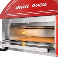 Elektro Mini Pizzaofen - Rot - 1x 34cm - Manuell -Beste Küchengeräte Geschäfte MPOI34R 5 069d