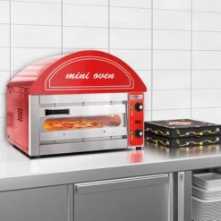 Elektro Mini Pizzaofen - Rot - 1x 34cm - Manuell -Beste Küchengeräte Geschäfte MPOI34R 7 60fa
