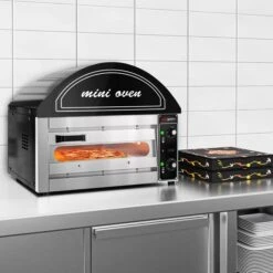 Elektro Mini Pizzaofen - Schwarz - 1x 34cm - Manuell -Beste Küchengeräte Geschäfte MPOI34 7 6707