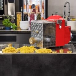 Elektrische Nudelmaschine - 8 Kg/h - 370 Watt - Inkl. Elektrischer Nudelteigschneider -Beste Küchengeräte Geschäfte NMF8 EN stock 0d34