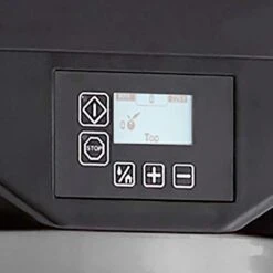 Elektrische Orangenpresse - Silber - Manuelle Zufuhr - Inkl. Automatischem Reinigungsmodus -Beste Küchengeräte Geschäfte OBZ detail display silver 84a8 5