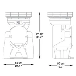 Elektrische Orangenpresse - Orange - Automatische Zufuhr - Inkl. Ablasshahn & Reinigungsmodus -Beste Küchengeräte Geschäfte OFZ detail drawing a6df 5