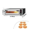 Elektro Pizzaofen - 6x 35cm (Tief) - Mit TouchScreen -Beste Küchengeräte Geschäfte PEP66TTC 0 3340