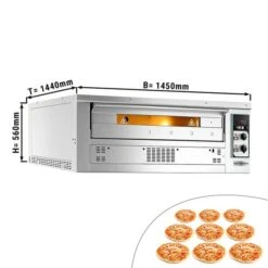 Gas Pizzaofen - 9x 33cm - Manuell