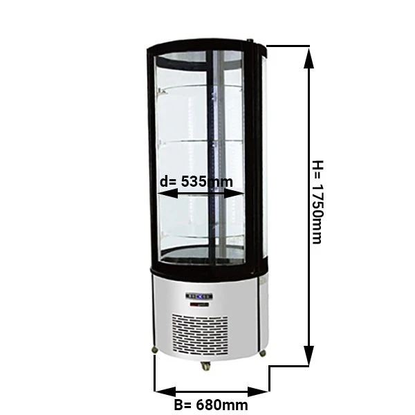 Panoramavitrine - 360 Liter - 680mm - Mit LED-Beleuchtung & 4 Ablagen 5 Panoramavitrine - 360 Liter - 680mm - Mit LED-Beleuchtung & 4 Ablagen – Bild 3