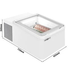 Tisch-Eisvitrine - 460mm - Für 2x 5L Eisbehälter -Beste Küchengeräte Geschäfte TEVHA2W 0 650f