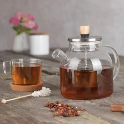 BEEM Teekanne Aus Glas - Mit Siebeinsatz - 1,5 Liter -Beste Küchengeräte Geschäfte TKGSBE15 13 ad28