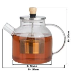 BEEM Teekanne Aus Glas - Mit Siebeinsatz - 1,5 Liter
