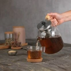 BEEM Teekanne Aus Glas - Mit Siebeinsatz - 1 Liter -Beste Küchengeräte Geschäfte TKGSBE1 12 3028