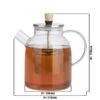 BEEM Teekanne Aus Glas - Mit Siebeinsatz - 1 Liter -Beste Küchengeräte Geschäfte TKGSBE1 masse2 1d6f