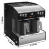 Türkische Kaffee- & Mokka Maschine DUO - 1,3kW - Schwarz / Chrom -Beste Küchengeräte Geschäfte TKMME2S masse 8b5f