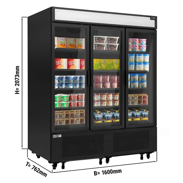 Tiefkühlschrank - 1600mm - Von -18 Bis -23 °C - Mit Isolierten Glastüren - 4 Ablagen 5 Tiefkühlschrank - 1600mm - Von -18 Bis -23 °C - Mit Isolierten Glastüren - 4 Ablagen – Bild 3