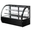 Tisch-Kühlvitrine - 140 Liter - 900mm - Mit 2 Glassblagen - Rund - Schwarz