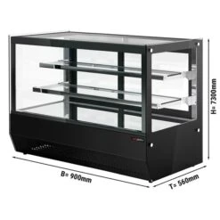 Tisch-Kühlvitrine - 160 Liter - 900mm - Mit 2 Glassblagen - Eckig - Schwarz 7 Tisch-Kühlvitrine - 160 Liter - 900mm - Mit 2 Glassblagen - Eckig - Schwarz -Beste Küchengeräte Geschäfte TKVH900 0 343b
