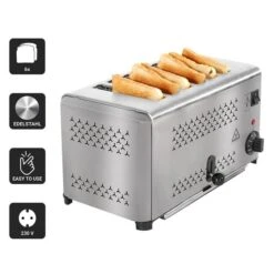 Toaster - Für 6 Scheiben -Beste Küchengeräte Geschäfte TOET4 Icons 5293