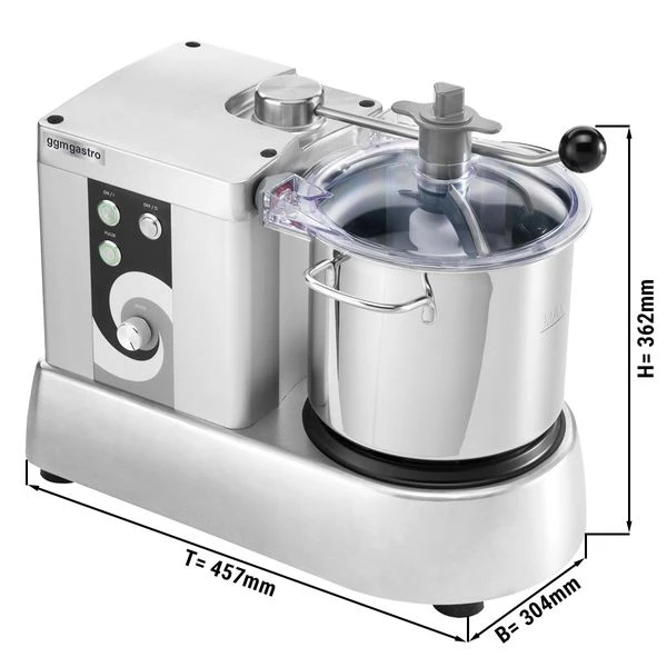 Cutter - 5,3 Liter - 350 Watt - 230 Volt - 600-2800rpm 3 Cutter - 5,3 Liter - 350 Watt - 230 Volt - 600-2800rpm