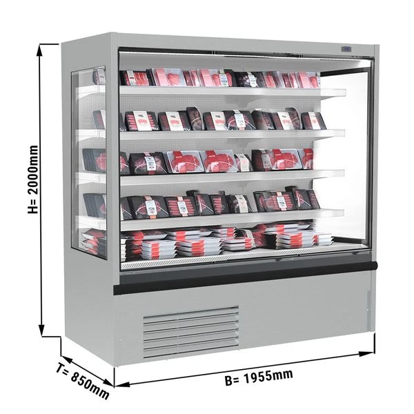 Wandkühlregal - 1955mm - Mit LED-Beleuchtung & 4 Ablagen 4 Wandkühlregal - 1955mm - Mit LED-Beleuchtung & 4 Ablagen – Bild 2