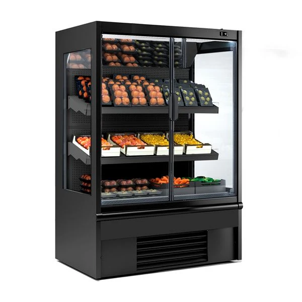 Wandkühlregal - 1018mm - Mit LED-Beleuchtung, Isolierten Glastüren & 2 Ablagen 3 Wandkühlregal - 1018mm - Mit LED-Beleuchtung, Isolierten Glastüren & 2 Ablagen