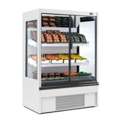 Wandkühlregal - 1018mm - 528 Liter - Mit LED-Beleuchtung, Isolierten Glastüren & 2 Ablagen