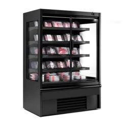 Wandkühlregal - 1020mm - Mit LED-Beleuchtung, Isolierten Glastüren & 4 Ablagen