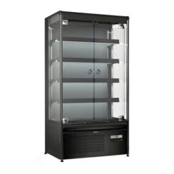 Wandkühlregal - 1000mm - 360 Liter - Mit LED-Beleuchtung, Glastüren & 4 Ablagen